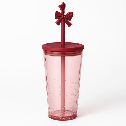 Pink Bow Starbucks Cup