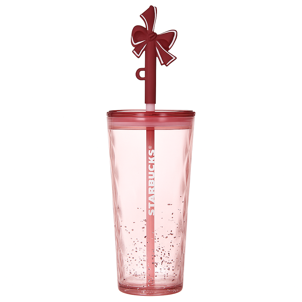 Pink Bow Starbucks Cup