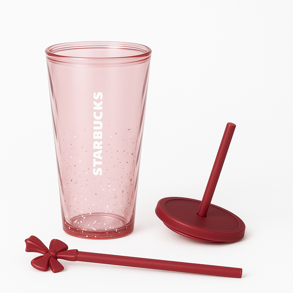 Pink Bow Starbucks Cup