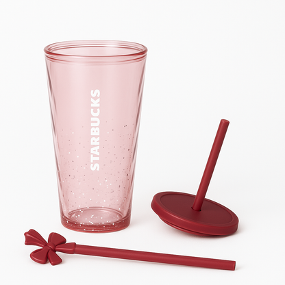 Pink Bow Starbucks Cup